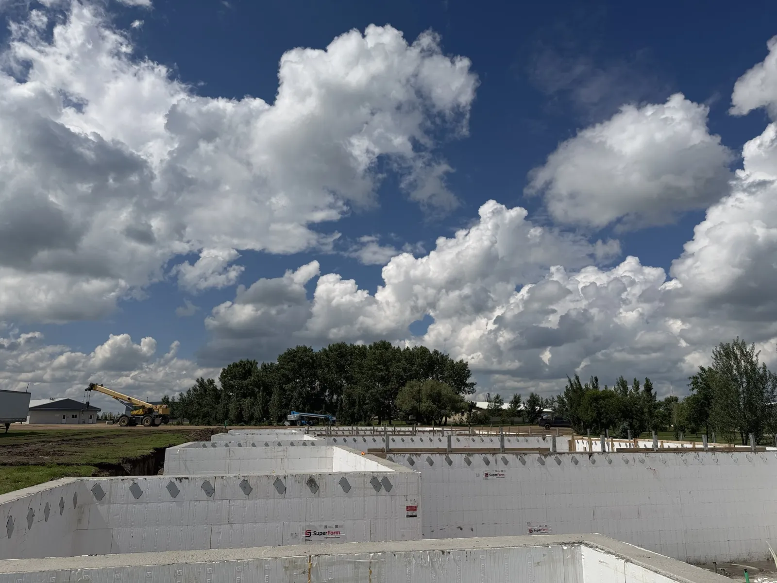 SuperForm ICF block foundation under construction